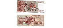 Yugoslavia #95   20.000 Dinara / Dinarjev / Dinari